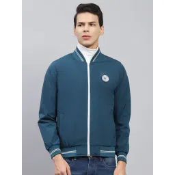 Monte Carlo Teal Blue Regular Fit Bomber Jacket-picture-35