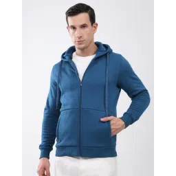 Monte Carlo Teal Blue Solid Regular Fit Sweatshirt-picture-41