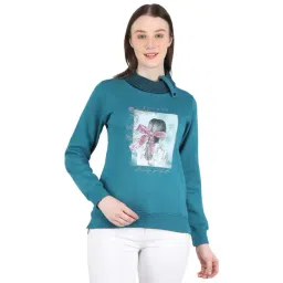 Monte Carlo Teal Printed Sweatshirt-picture-39