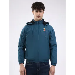 Monte Carlo Teal Regular Fit Solid Long Sleeves Jacket-picture-14