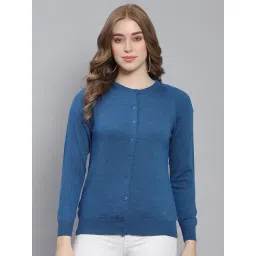 Monte Carlo Teal Regular Fit Sweaters-picture-21