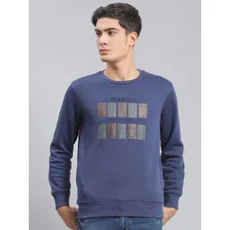 Monte Carlo Typography Printed Round Neck Long Sleeve Pullover Sweatshirt-picture-17