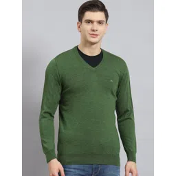 Monte Carlo V-Neck Long Sleeves Woollen Pullover-picture-23