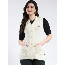 Monte Carlo V-Neck Sleeveless Woollen Cardigan-picture-28