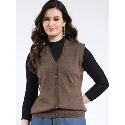 Monte Carlo V-Neck Sleeveless Woollen Cardigan-picture-26