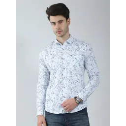 Monte Carlo White Cotton Regular Fit Printed Shirt-picture-46