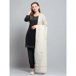 Monte Carlo White Printed Regular Fit Shawl-picture-37