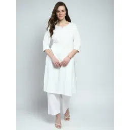 Monte Carlo White Regular Fit Embroidered Kurta-picture-33