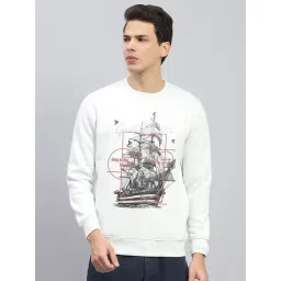 Monte Carlo White Regular Fit Printed Sweatshirt-picture-19