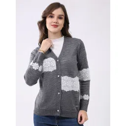 Monte Carlo Women Colourblocked Full Sleeve Cardigan-picture-21