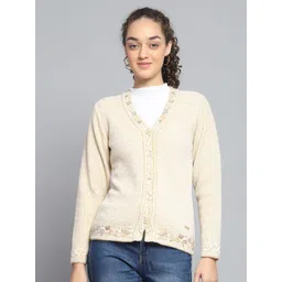 Monte Carlo Women Embroidered Woollen Cardigan-picture-17