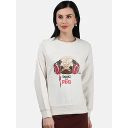 Monte Carlo Women Grey Printed Sweatshirt-picture-30