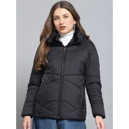 Monte Carlo Women Mock Collar Solid Casual Lightweight Padded Jacket-picture-33