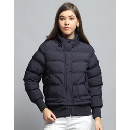 Monte Carlo Women Mock Collar Solid Casual Lightweight Puffer Jacket-picture-10