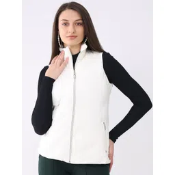 Monte Carlo Women Mock Collar Solid Padded Jacket-picture-22
