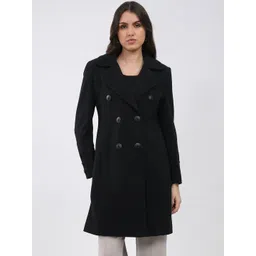 Monte Carlo Women Notched Lapel Double-Breasted Overcoat-picture-25