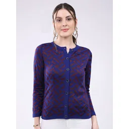 Monte Carlo Women Printed Woollen Cardigan-picture-13