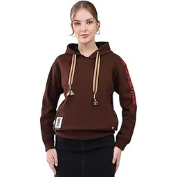 monte carlo Women Regular Fit Printed Hooded Neck Side Pocket Pull On Full Sleeve Winter Sweatshirt|Warm and Comfortable Sweatshirt | Winter wear Sweatshirt for Women's (Pack of 1)-picture-48