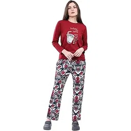 monte carlo Women Regular Fit Round Neck Printed Pull On Closure Full Sleeve Lower Set | Cozy winter lowers | Comfortable casual wear | Warm bottom wear | Winter Lower for Women's-picture-10