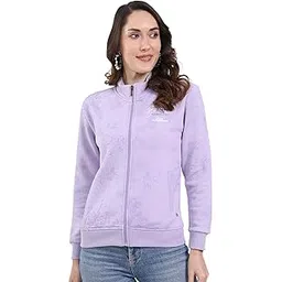 monte carlo Women Regular Fit Self Designed Pattern Mock Neck Zipper Closure Full Sleeve Winter Sweatshirt| Warm Pullover for Ladies | Soft Comfortable Casual Winter Wear for Women's (Pack of 1)-picture-24