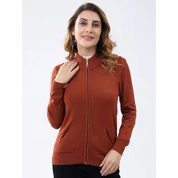 Monte Carlo Women Ribbed Woollen Cardigan Sweater-picture-42