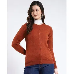 monte carlo Women Round-Neck Cardigan with Button Closure-picture-20