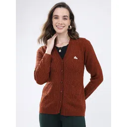 Monte Carlo Women Self Design Cable Knit Woollen Cardigan Sweaters-picture-29