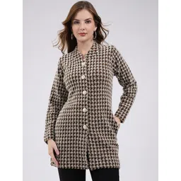 Monte Carlo Women Self Design Single-Breasted Overcoat-picture-38