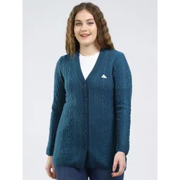 Monte Carlo Women Self Design Woollen Cardigan Sweater-picture-36