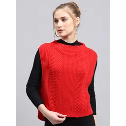 Monte Carlo Women Sleeveless Round Neck Woollen Sweaters image 1