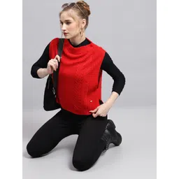 Monte Carlo Women Sleeveless Round Neck Woollen Sweaters image 4