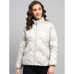 Monte Carlo Women Solid Mock Collar Padded Jacket-picture-18