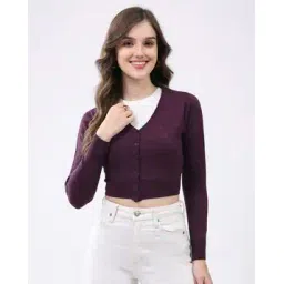 monte carlo Women V-Neck Cardigan with Button Closure-picture-26