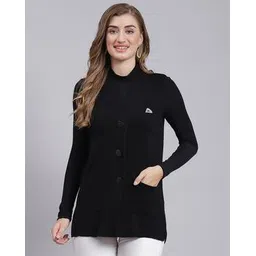 monte carlo Women V-Neck Woolen Cardigan with Button Closure-picture-13