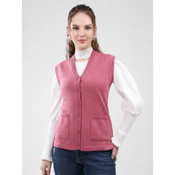 Monte Carlo Women V-Neck Woollen Cardigan-picture-30