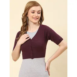 Monte Carlo Women Woollen Crop Cardigan-picture-28