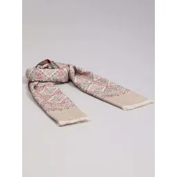 Monte Carlo Women's Beige Self design Shawl image 5