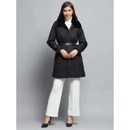 Monte Carlo Women's Black Self Design Collar Neck Full Sleeve Jacket-picture-42