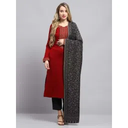 Monte Carlo Women's Black Self Design Shawl-picture-26