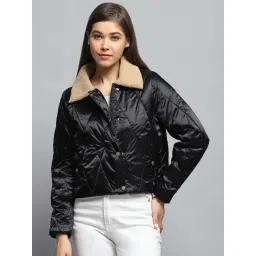 Monte Carlo Women's Black Solid Collar Neck Full Sleeve Jacket-picture-31