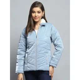 Monte Carlo Women's Blue Solid Collar Neck Full Sleeve Jacket-picture-16