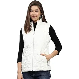 monte carlo Womens Embroidered Pink Mock Neck Sleeveless Jacket-picture-37