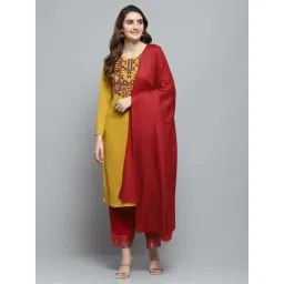 Monte Carlo Women's Maroon Self Design Shawl-picture-18