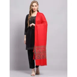 Monte Carlo Women's Red Self design Shawl-picture-32