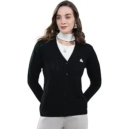 monte carlo Women's Regular Fit Cardigan | Self Design Pattern | Button Closure with Full Sleeve V Neck Winter Cardigan for Womens-picture-11