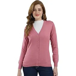 monte carlo Women’s Regular Fit Cardigan | Solid Design | V Neck | Full Sleeves | Button Closure | Stylish Warm Winter Fashion Knitwear Cardigan for Women (Pack of 1)-picture-52