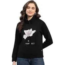 monte carlo Womens Regular Fit Printed High Neck Pull On Full Sleeve Winter Sweatshirt Warm Pullover for Ladies | Comfortable Casual Winter Wear for Women's (Pack of 1)-picture-10