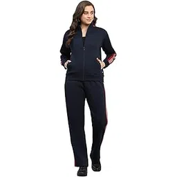 monte carlo Womens Regular Fit Printed Mock Collar Full Sleeve Winter Tracksuit Sportswear Set with Jacket and Lower | Comfortable Activewear for Gym Running & Training (Pack Of 1)-picture-22