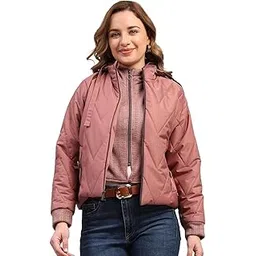 monte carlo Womens Regular Fit Self Designed Hooded Zipper Full Sleeve Winter Jacket Women Winter Jacket | Stylish Zipper Jacket | Casual Winter Wear For Women's (Pack Of 1)-picture-45