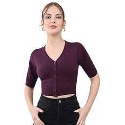 monte carlo Women’s Regular Fit Solid Front Open Half Sleeve Cardigan | Elegant Warm Design | Stylish Cozy Outerwear | Perfect Winter Fashion for Women (Pack of 1)-picture-10